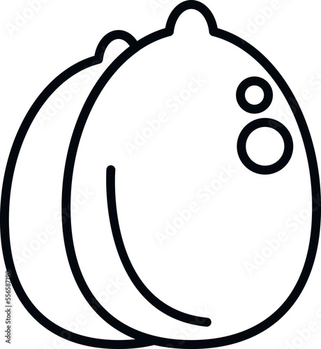 Seasonal allergy nut icon outline vector. Spring man. Sick person