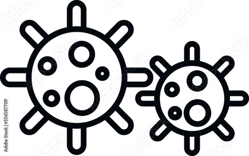 Flu virus icon outline vector. Spring season. Sneeze plant