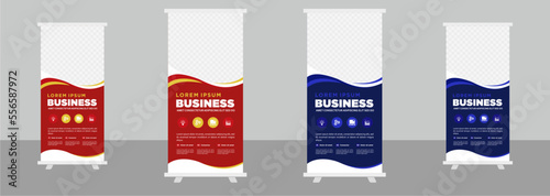 Corporate business roll up stand banner design template