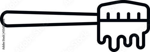 Honey spoon allergy icon outline vector. Season disease. Sick patient