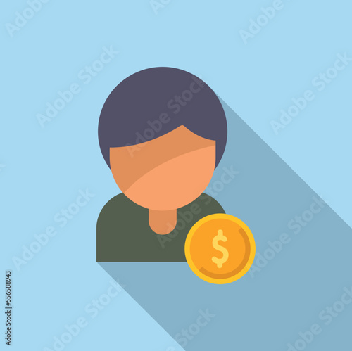 Promotion content manager icon flat vector. Digital mix. Target social