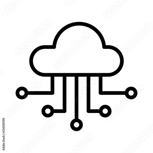 Icono de conexión de la nube. Conectividad y transferencia de datos. Ilustración vectorial