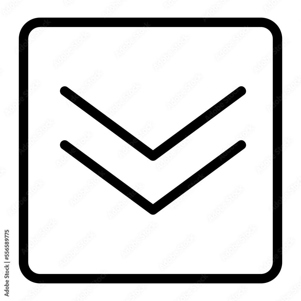 down arrow line icon