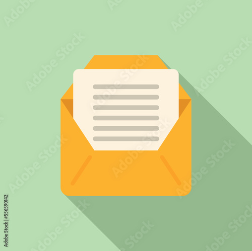 Mail inbox icon flat vector. Business marketing. Social market