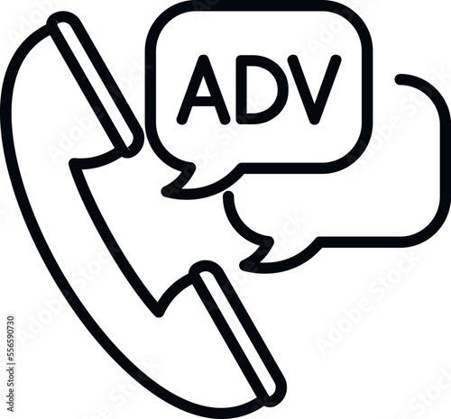 Adv call marketing icon outline vector. Digital business. Social market