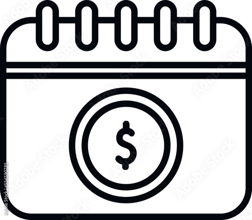 Marketing calendar plan icon outline vector. Digital mix. Social market