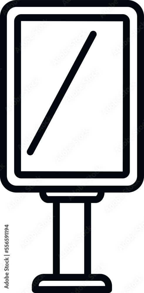 Fototapeta premium Street marketing light board icon outline vector. Social target. Digital mix