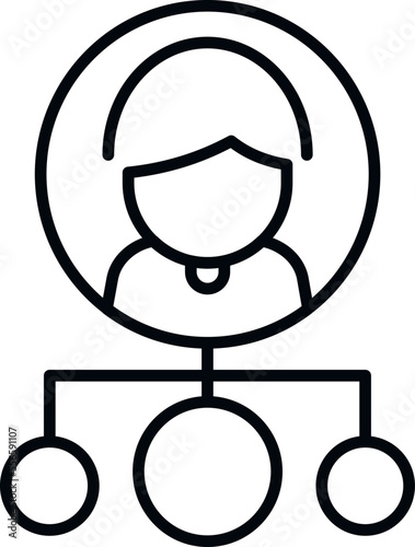 Social marketing scheme icon outline vector. Business digital. Online market
