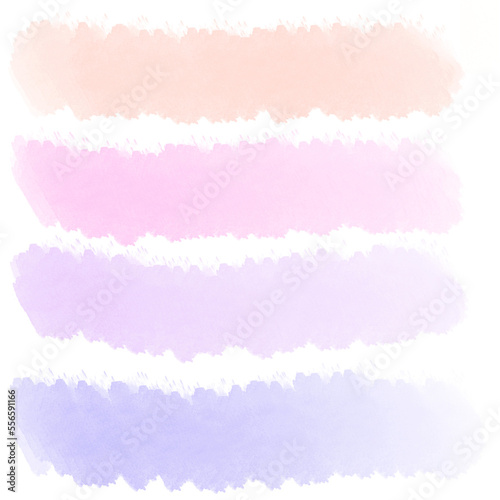 Set of colorful watercolor brushes