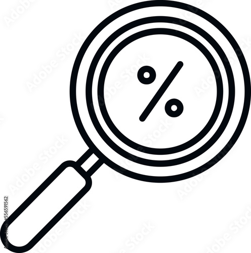 Sale percent tag icon outline vector. Social market. Process price