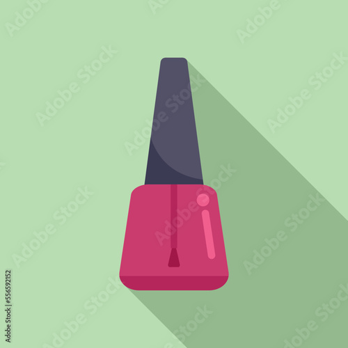 Polish nail bottle icon flat vector. Care salon. Spa cosmetic