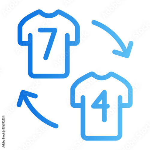 substitution gradient icon