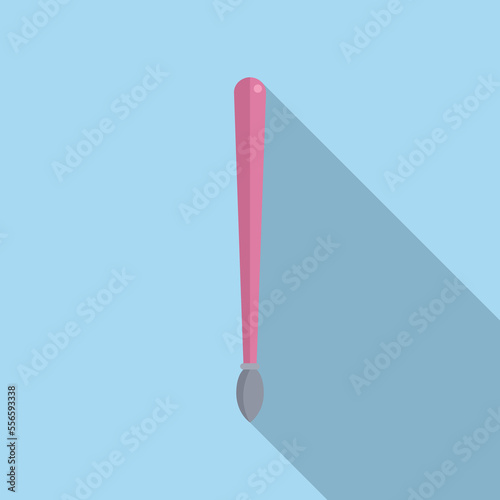 Brush element icon flat vector. Cosmetic manicure. Care spa
