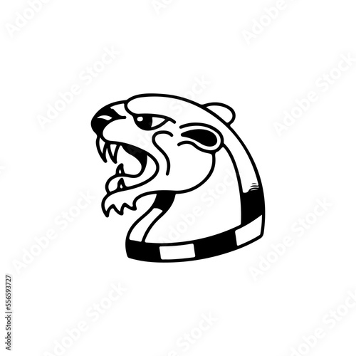 vector illustration of black panther head