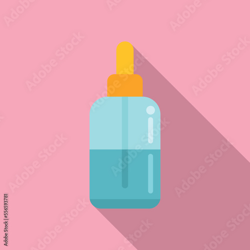 Care nail spray icon flat vector. Pedicure polish. Spa cosmetic