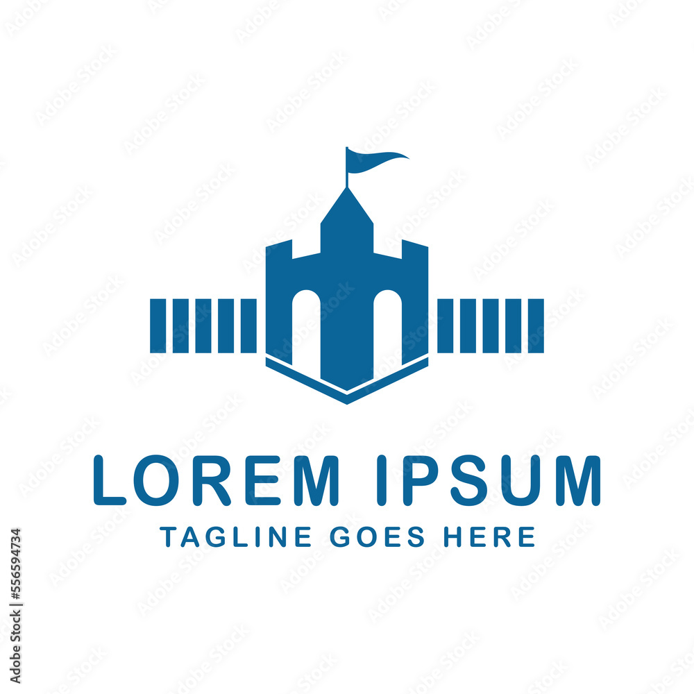 Castle ilustration logo vector template Castle ilustration logo vector template