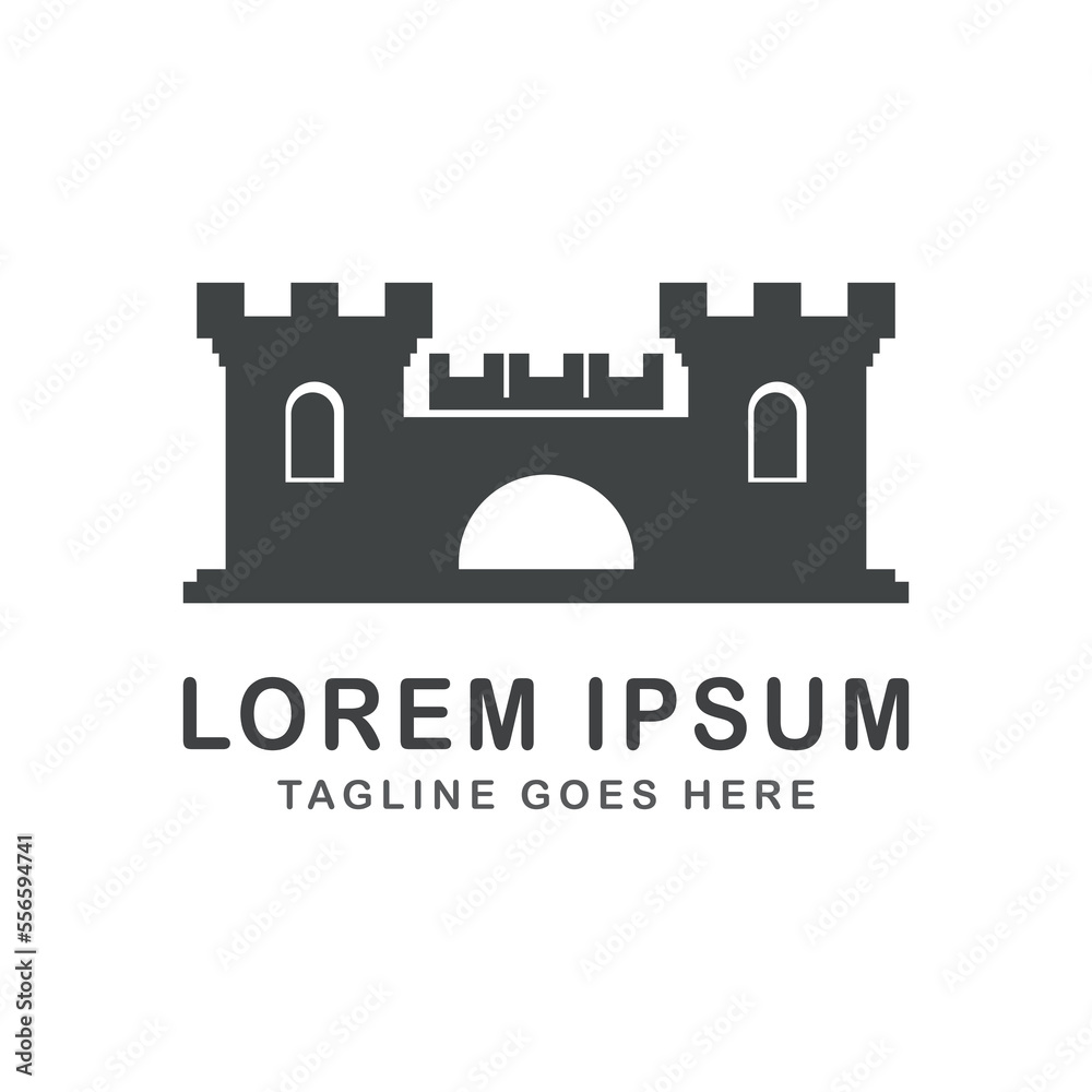 Castle ilustration logo vector template Castle ilustration logo vector template