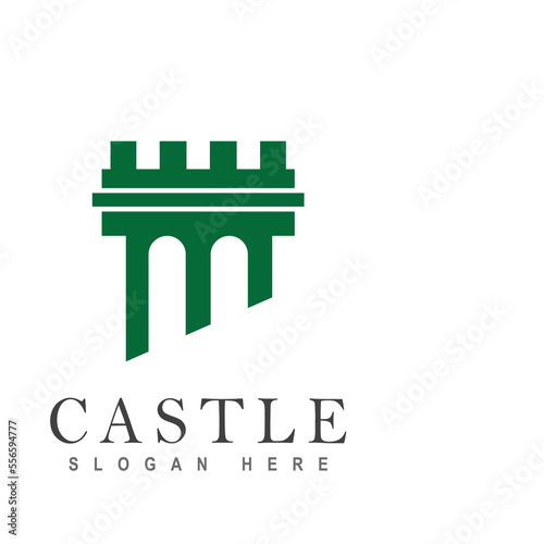 Castle ilustration logo vector template