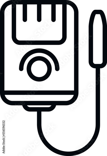 Manicure device icon outline vector. Nail pedicure. Polish device