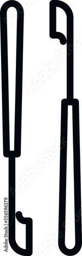 Manicure knife icon outline vector. Polish nail. Care salon