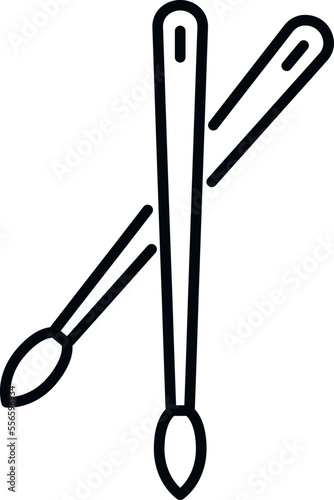 Brush element icon outline vector. Cosmetic manicure. Care spa
