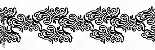 Vector tribal paisley border design