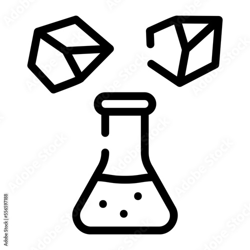 Geochemistry line icon photo