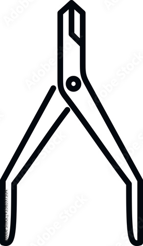 Steel manicure tool icon outline vector. Pedicure polish. Care kit