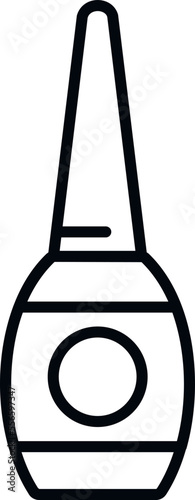 Nail bottle icon outline vector. Manicure polish. Care salon