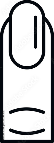Polish hand nail icon outline vector. Manicure beauty. Care salon