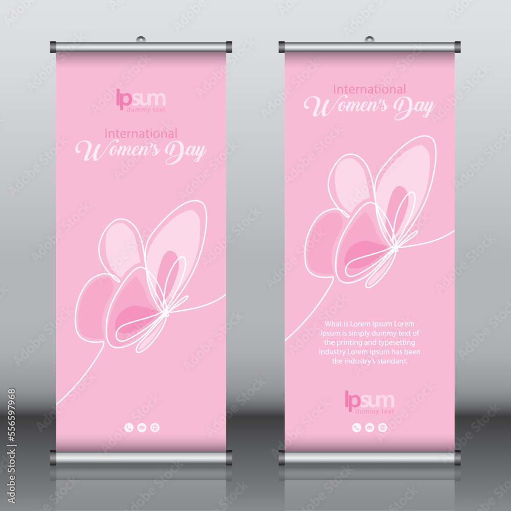 Roll up banner design template vector, abstract background, modern x-banner, rectangle size Roll up banner design template vector, abstract background, modern x-banner, rectangle size