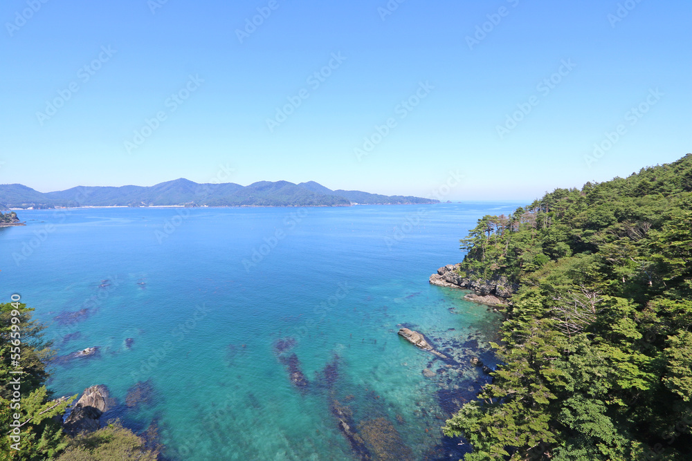 Obraz premium 宮城県石巻市 雄勝の海 風景