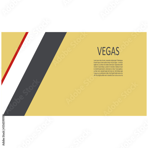 Vegas Golden Knights ice hockey team uniform colors. Template for presentation or infographics.