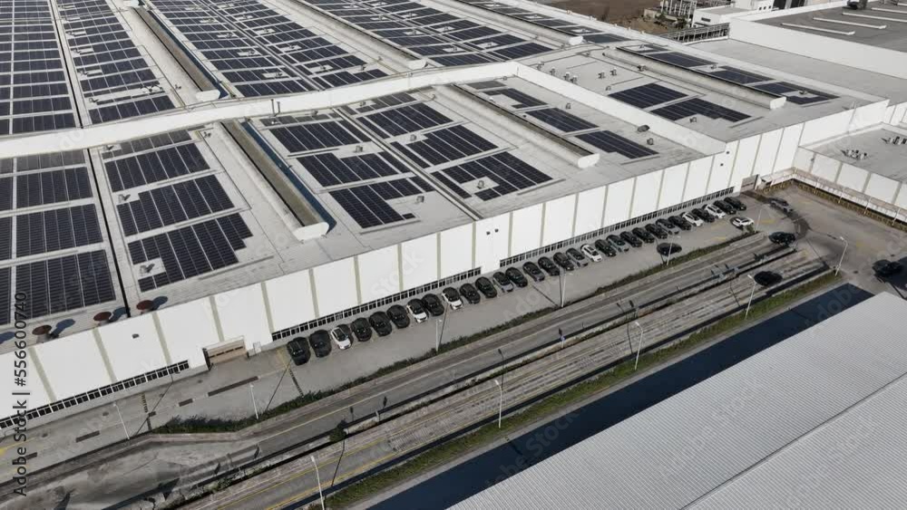 solar panel on factory rooftop solar panel on factory rooftop