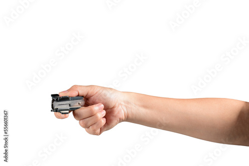 Wallpaper Mural Black isolated puncher on transparent background Torontodigital.ca