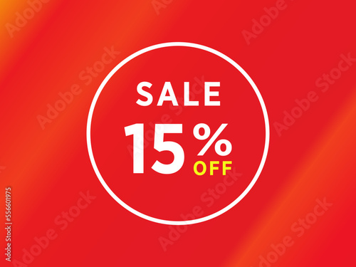 diskon tag peringatan gambar seni vektor iklan, banner di latar belakang gradasi merah dalam berbagai warna.