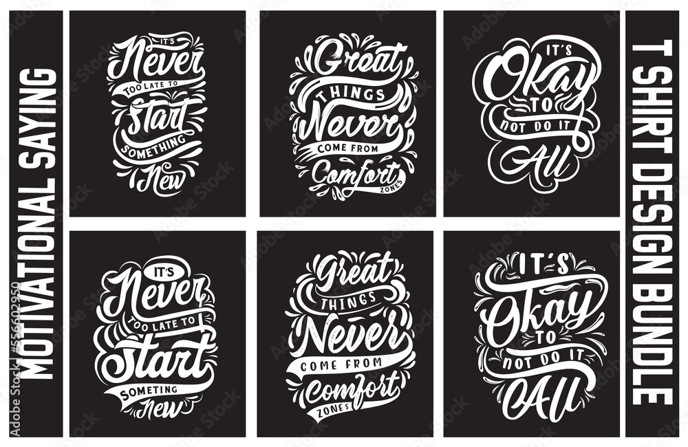 Motivational Quotes T-shirt Design
Lettering t shirt design bundle, Motivational Saying T shirt Design set, typography t shirt design bundle