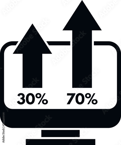 Online poll icon simple vector. Choice vote. Voter speech
