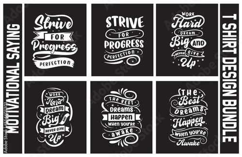 Motivational Quotes T-shirt Design Lettering t shirt design bundle, Motivational Saying T shirt Design set, typography t shirt design bundle