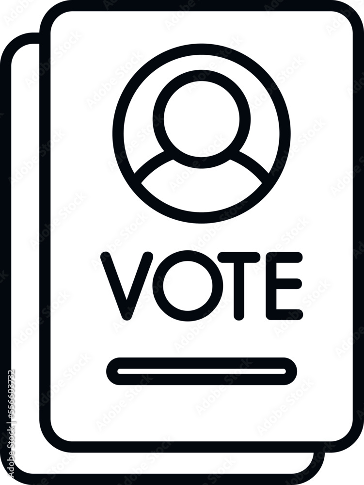 Vote candidate icon outline vector. Election poll. Choice voter Vote candidate icon outline vector. Election poll. Choice voter