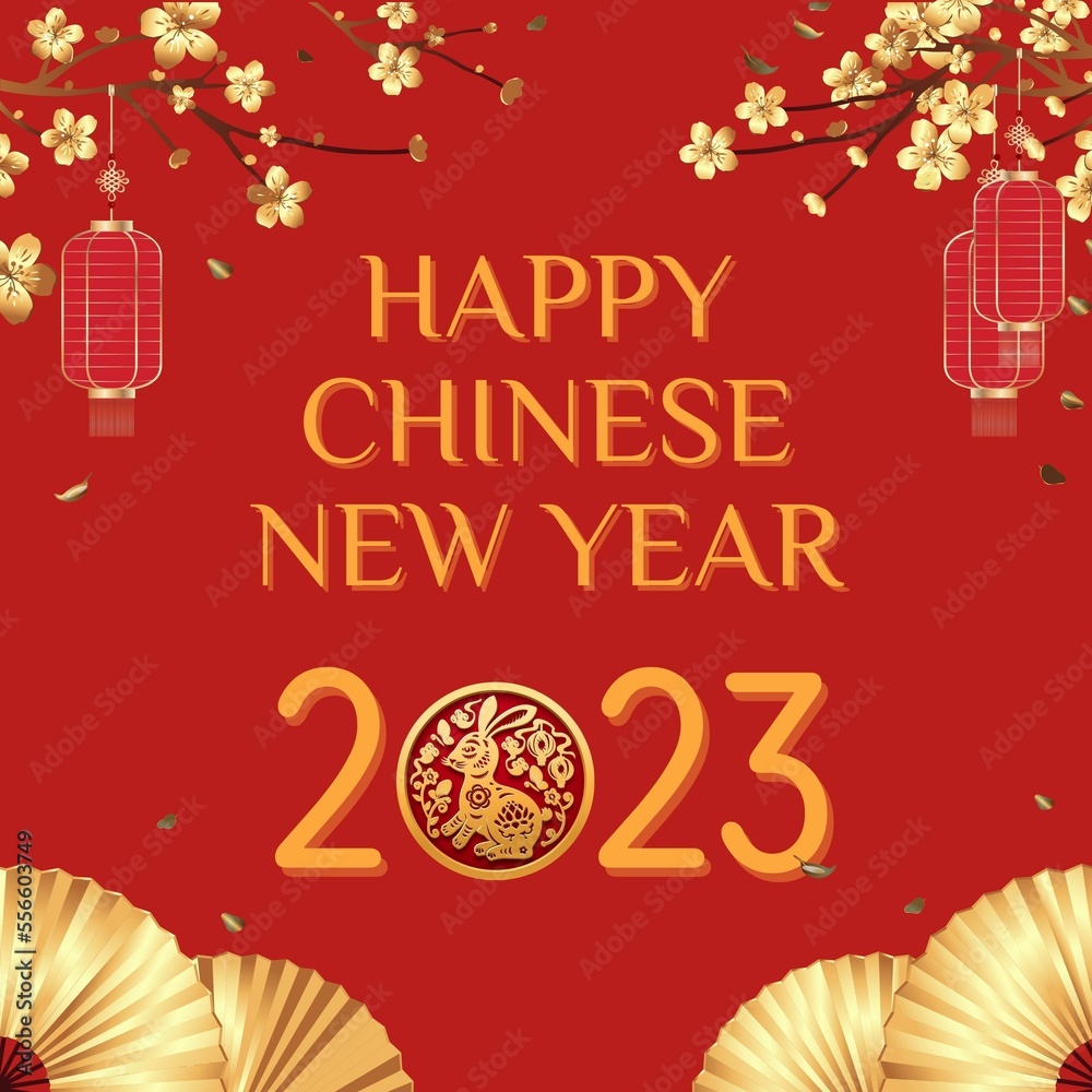Fototapeta premium Happy Chinese New Year 2023 Instagram Post