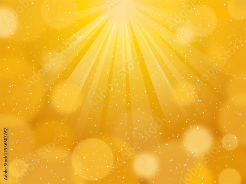 背景素材 キラキラ 光 きらめく 黄色 オレンジ色 金色