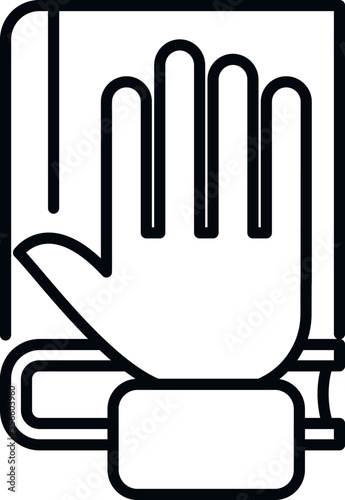 Candidate constitution icon outline vector. Vote election. Poll ballot