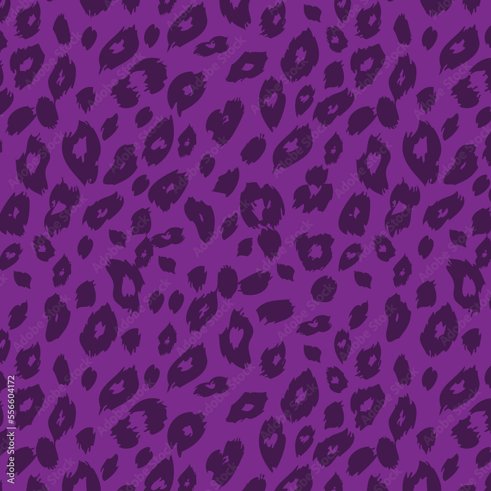Purple Leopard Animal Skin Seamless Allover Pattern Design Artwork 