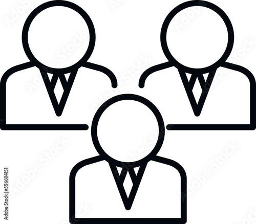 Democracy group icon outline vector. Election vote. Referendum choice