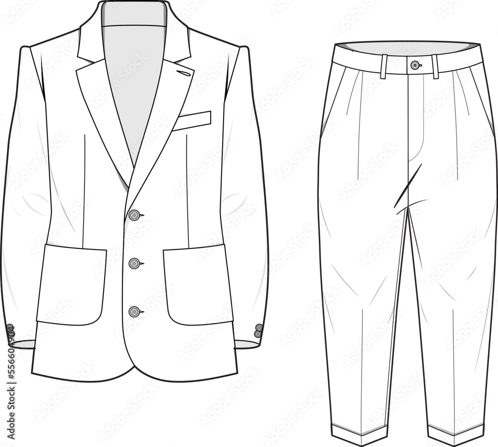 MAN BLAZER JACKET AND PANT SUIT CORPORATE WEAR DRESS FLAT DESIGN VECTOR MAN BLAZER JACKET AND PANT SUIT CORPORATE WEAR DRESS FLAT DESIGN VECTOR