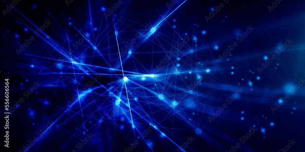 2d illustration Abstract futuristic electronic circuit technology background