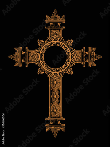 classic style christ cross vector design, editable color