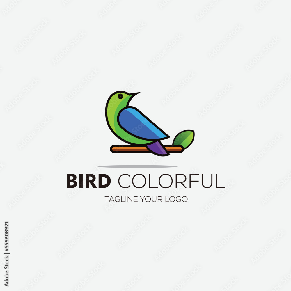 Fototapeta premium bird color logo vector design illustration