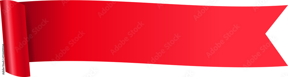 Red paper tag label isolated background